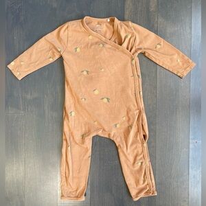 Kanges Slojd Brown Baby One Piece with Lemon Pattern Size 6M
